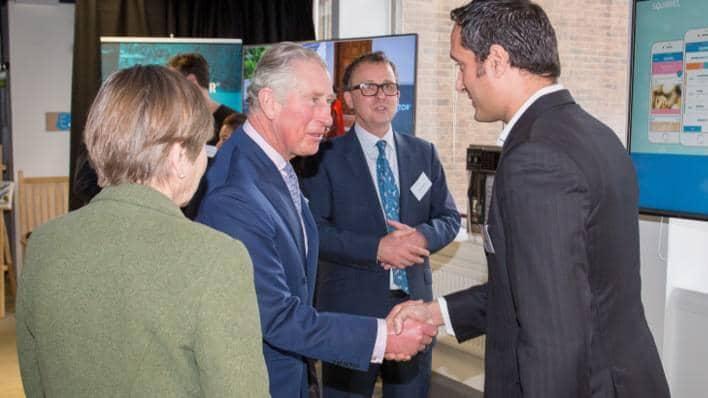 HRH The Prince of Wales visits Barclays Eagle Lab in London