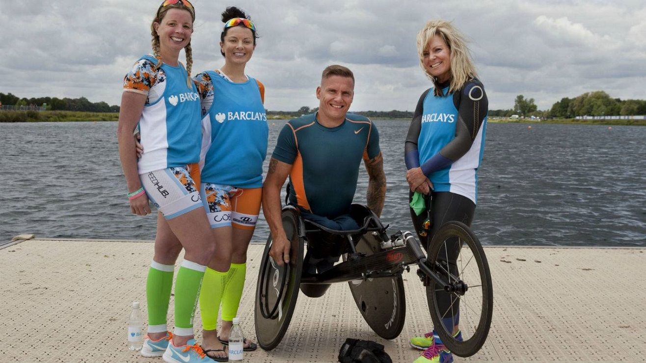 Team Barclays (from left to right): Emily Campbell, Laura Turner, David Weir and Tracy Cox-Smyth